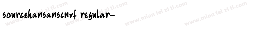sourcehansanscnvf regular字体转换